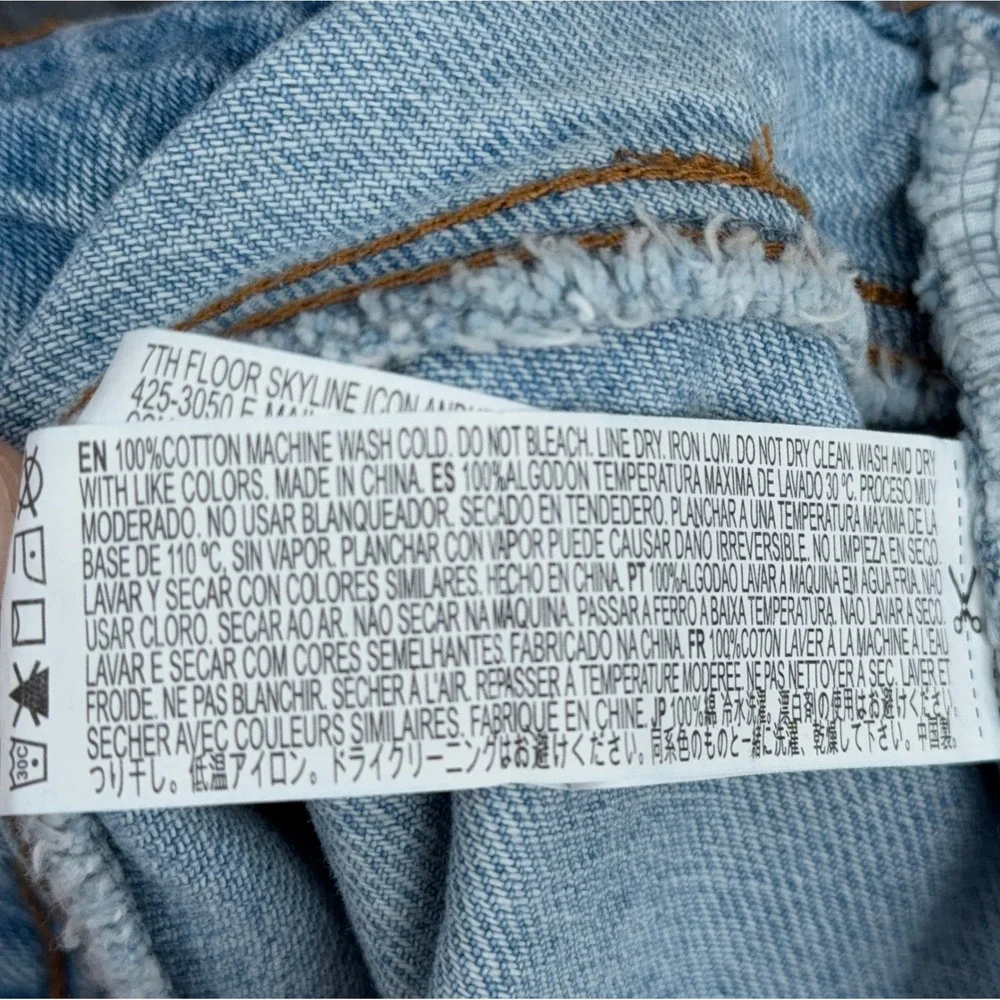Forever 21 Cut-off Denim Shorts Womens 31‎ 100% Cotton Blue High Rise Raw Hem